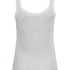Ribbed Lace Singlet, Beige