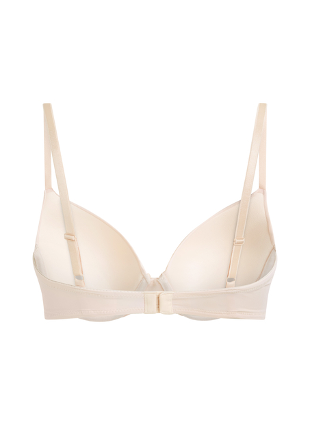 Plunge Padded Underwired Bra, Beige