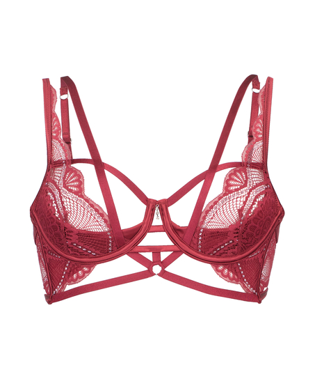Lyra Non-Padded Longline Underwired Bra, Red