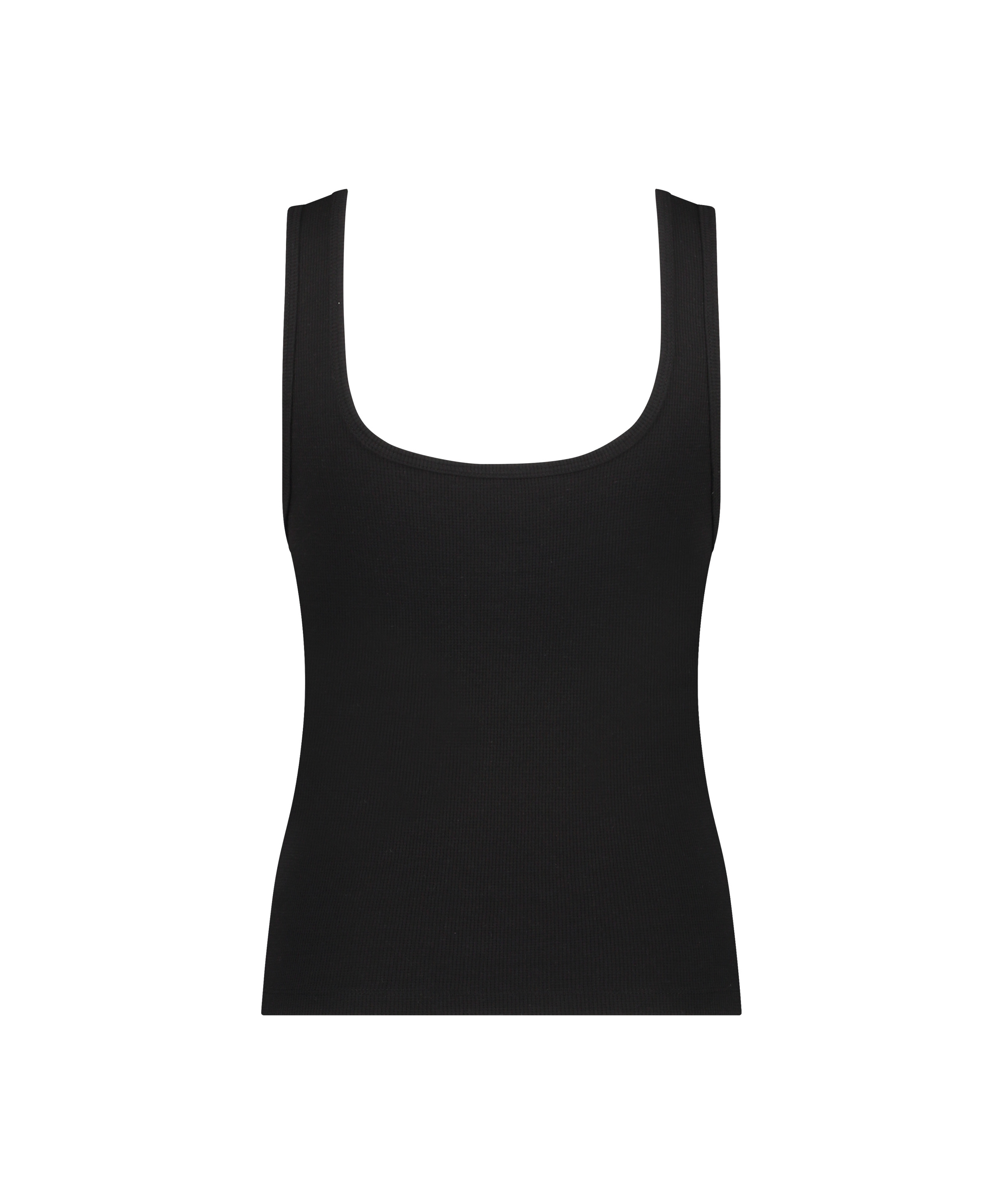 Short Sleeve Waffle Top, Black, main