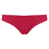 Satin fleece thong, Red