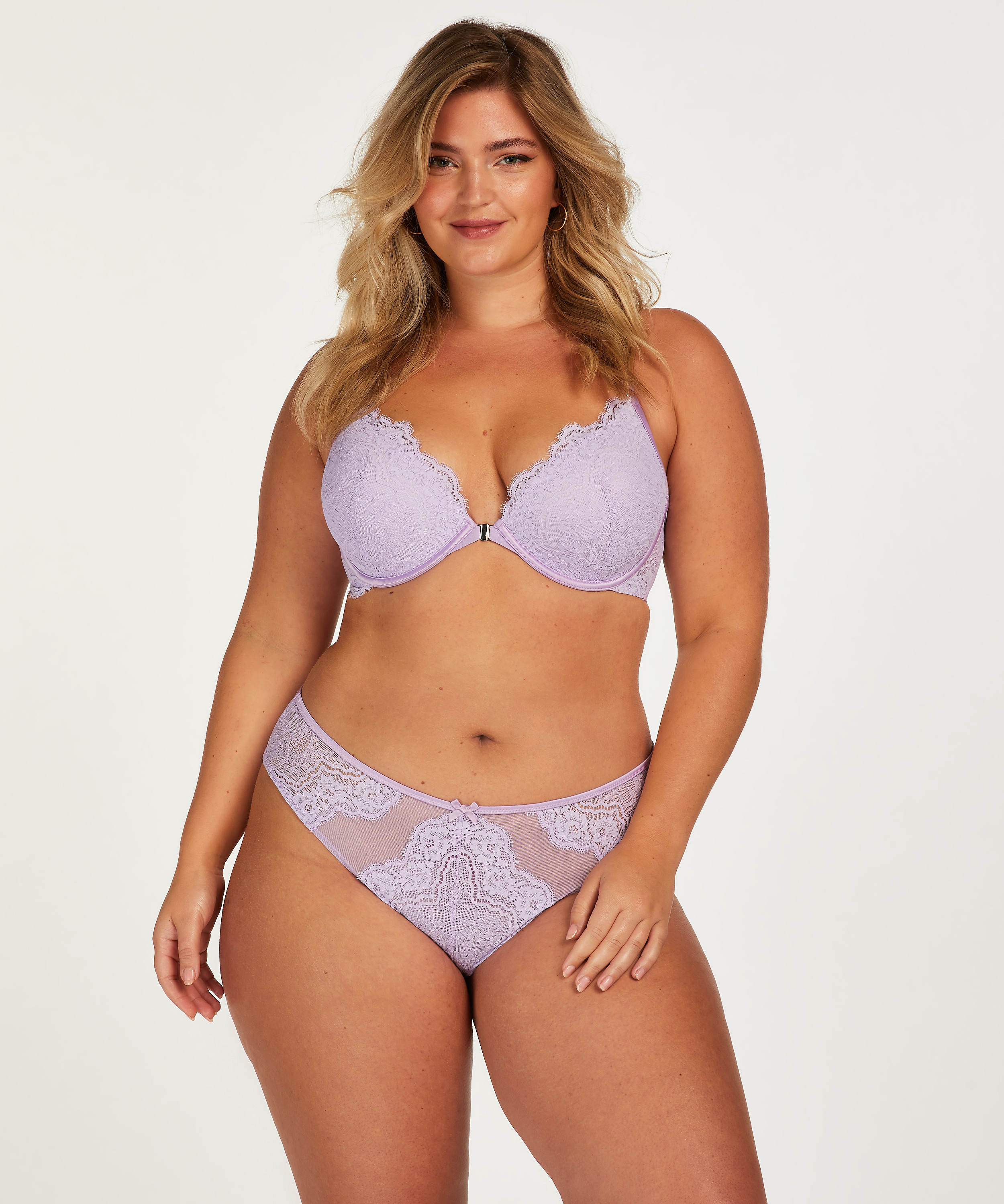 Blaise Padded Push-Up Underwired Bra, Purple, main