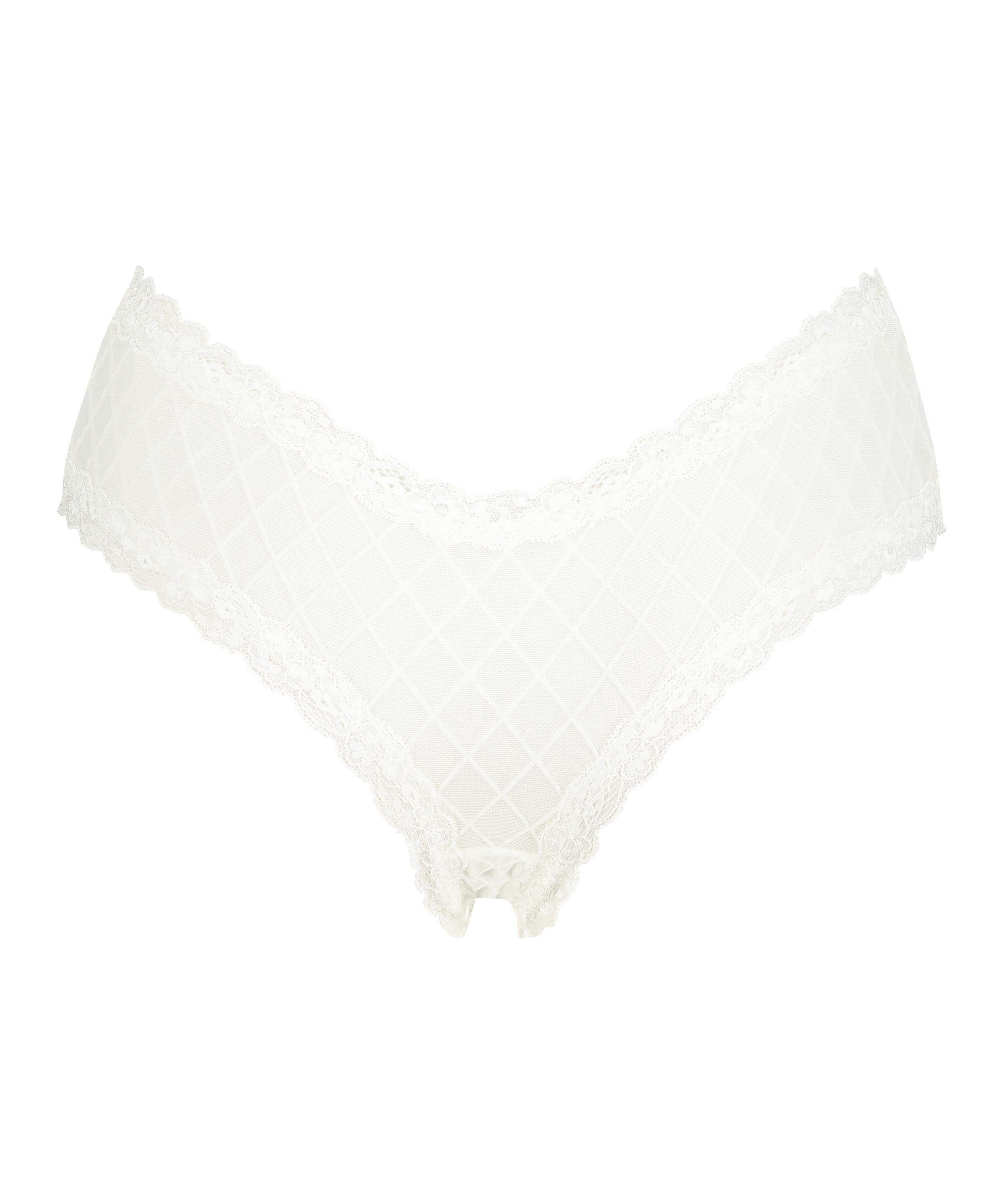 V-shape Mesh Brazilian, White, main