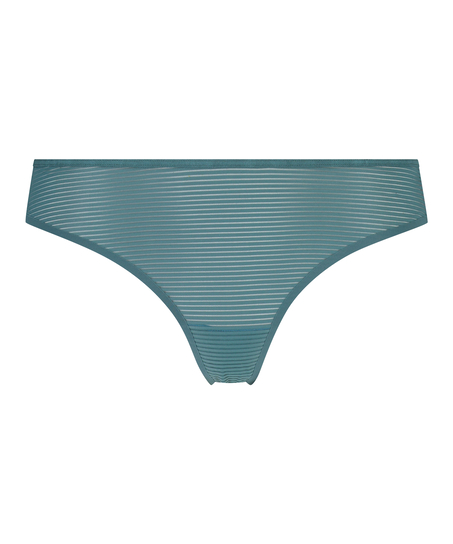 Stripe Invisible Thong, Blue