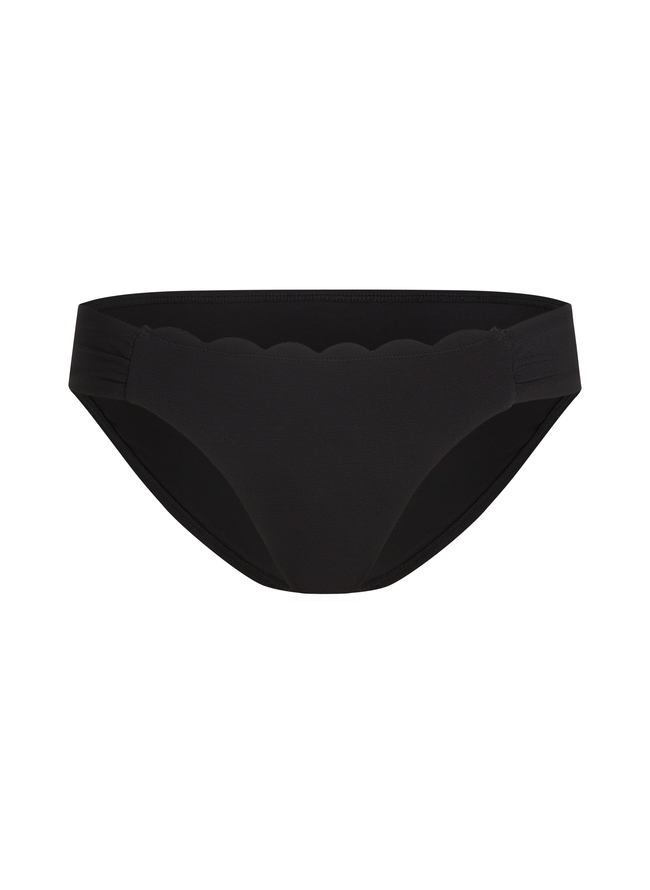 Scallop Rio Bikini Bottoms, Black, main