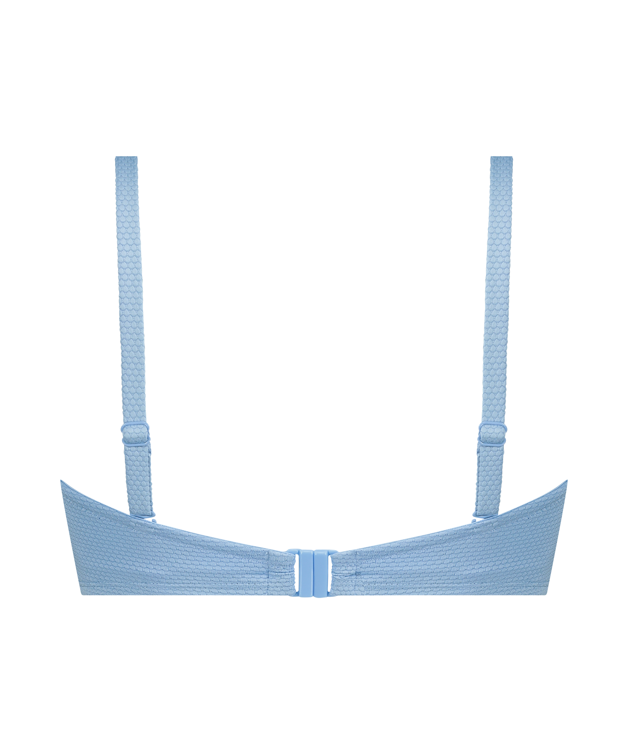 Scallop push-up underwired bikini top Cup A - E, Blue, main