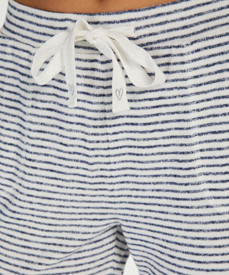Brushed Stripe Pyjama Pants, Blue