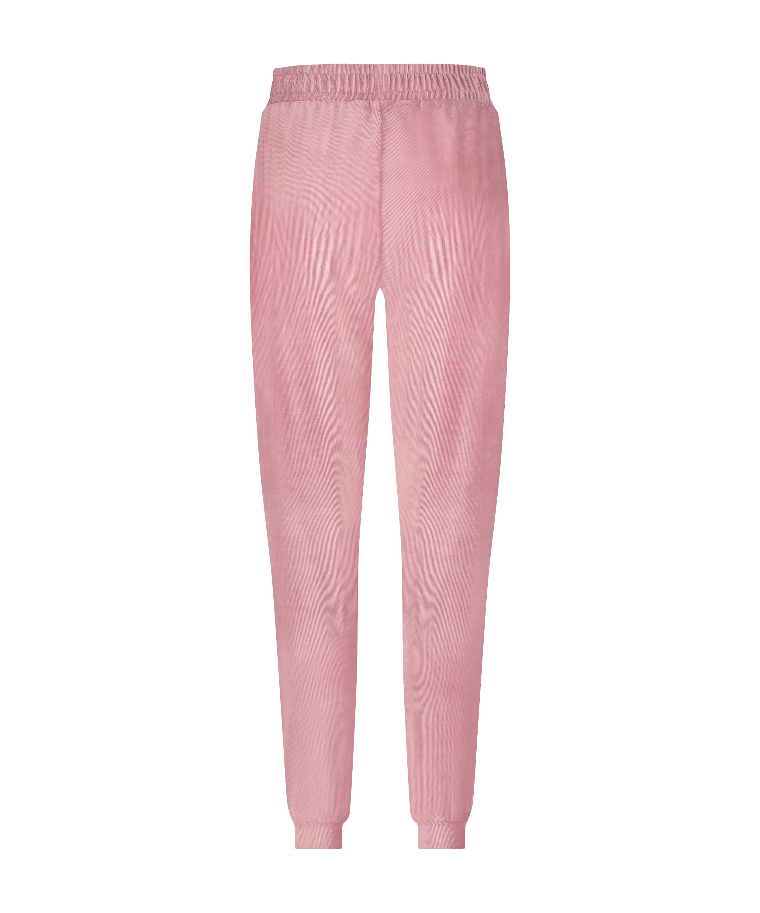 Velour Rib Jogging Pants, Pink, main