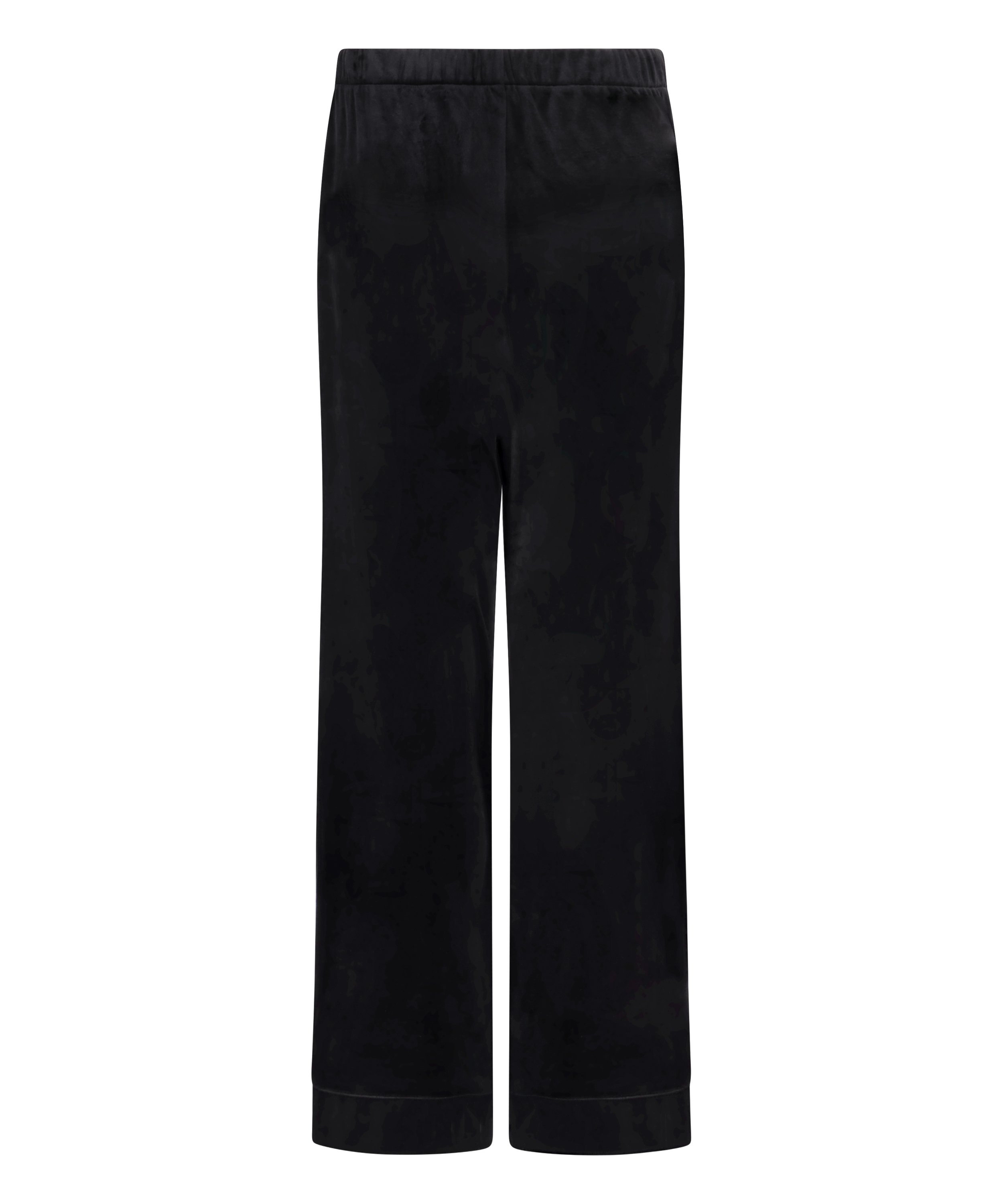 Velvet Pyjama Pants, Black, main