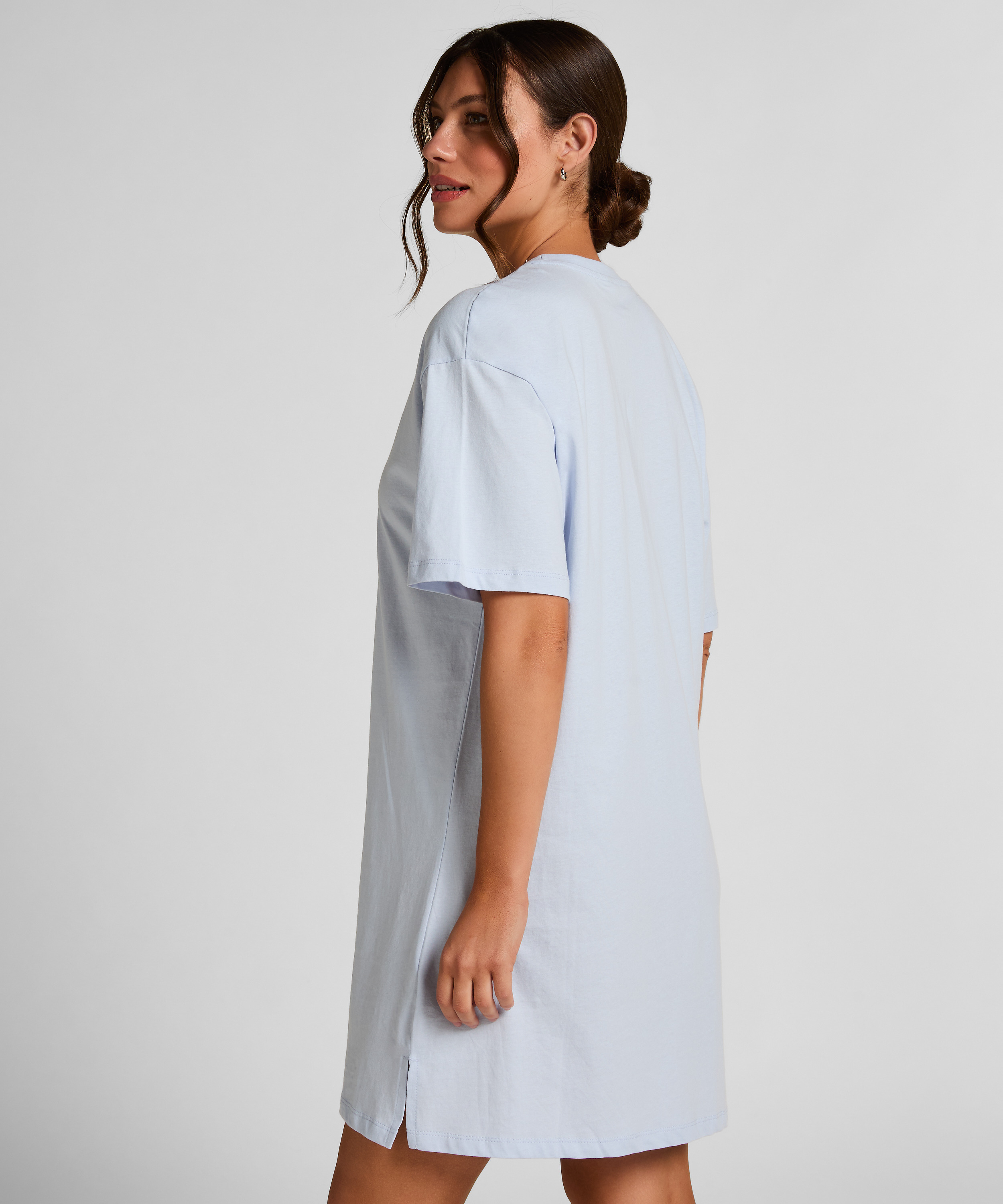 Round Neck Nightshirt, Blue, main