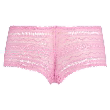 Geo Lace Boxer, Pink