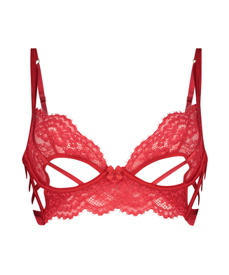 Eve Non-Padded Longline Underwired Bra, Red
