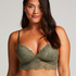 Shiloh Padded Non-wired Longline Bra, Green