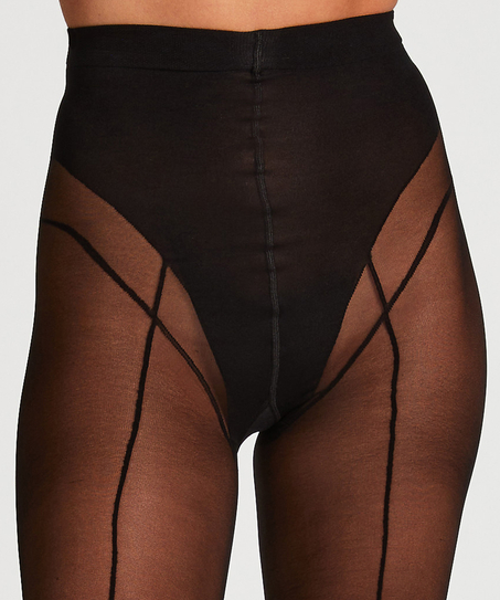 Tights 50 Denier Fine Line Front Seam, Black