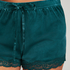 Velvet lace shorts, Blue