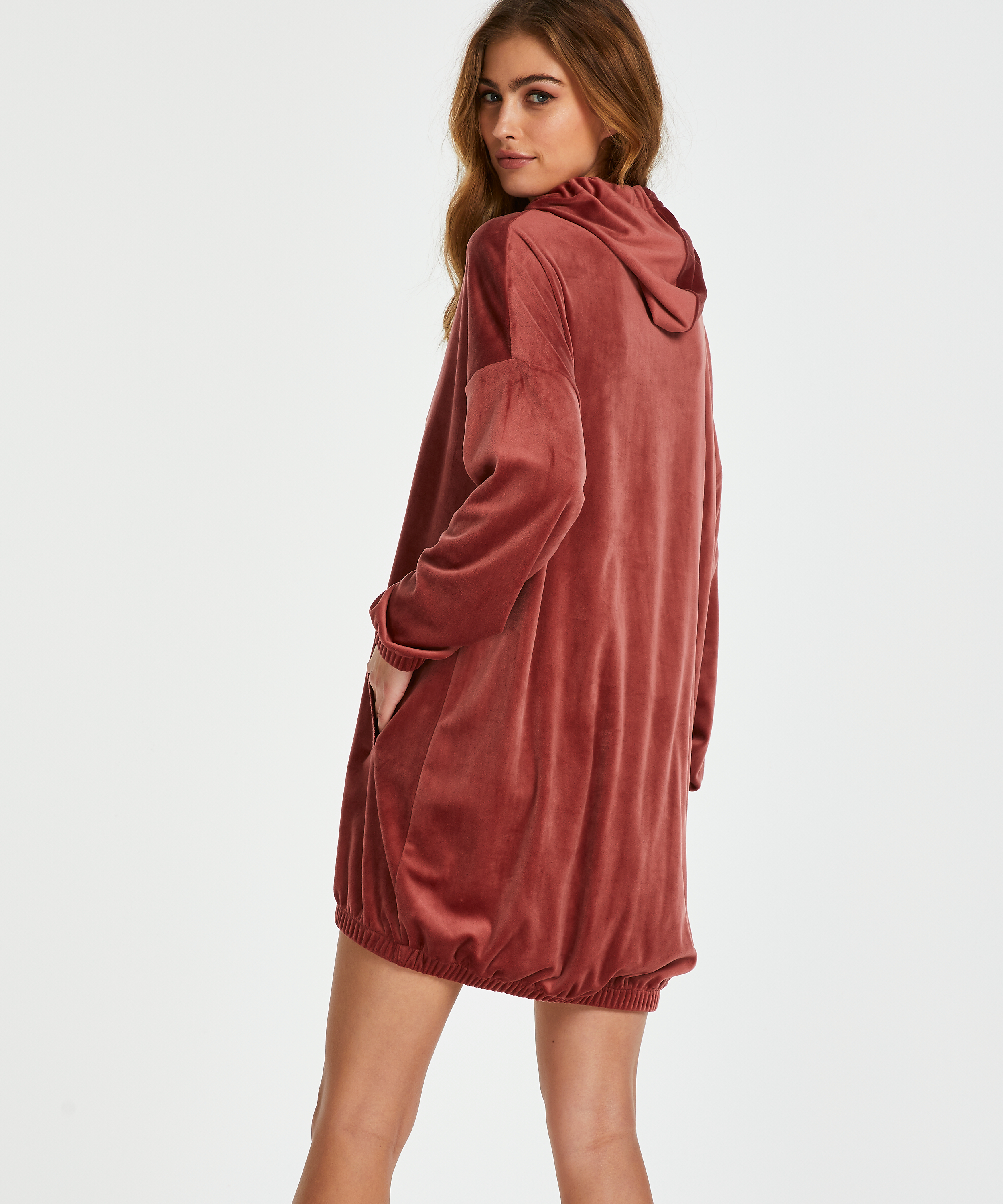 Velvet dress, Pink, main