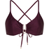 Costa Bikini Crop Top, Purple