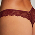 Lace Back Invisible Thong, Purple