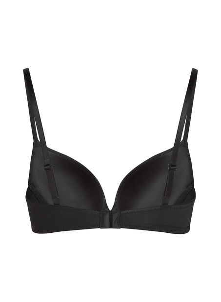Plunge Padded Underwired Bra, Black