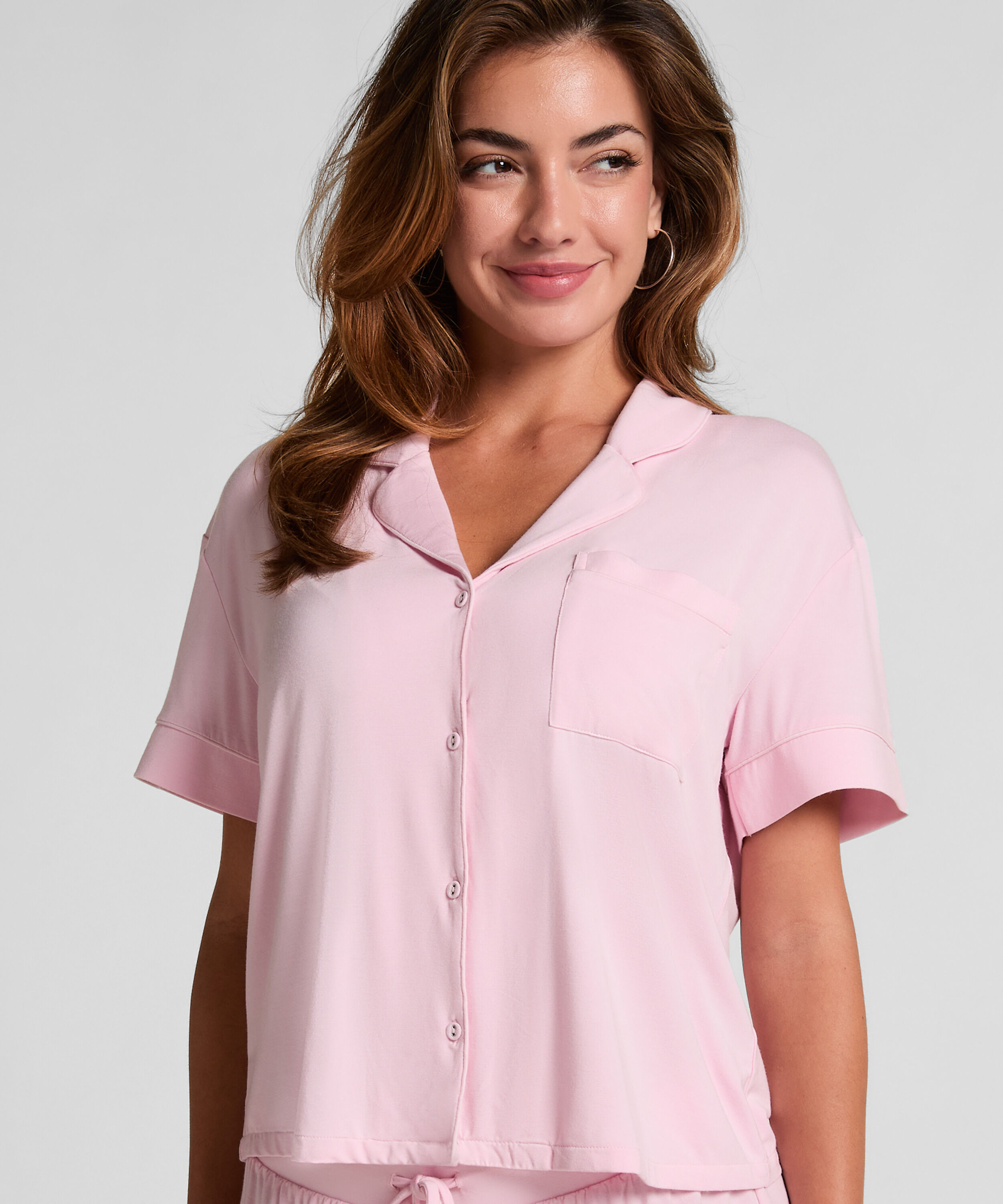 Essential Jersey Short-Sleeved Jacket, Pink Essential Jersey Short-Sleeved Jacket, Pink