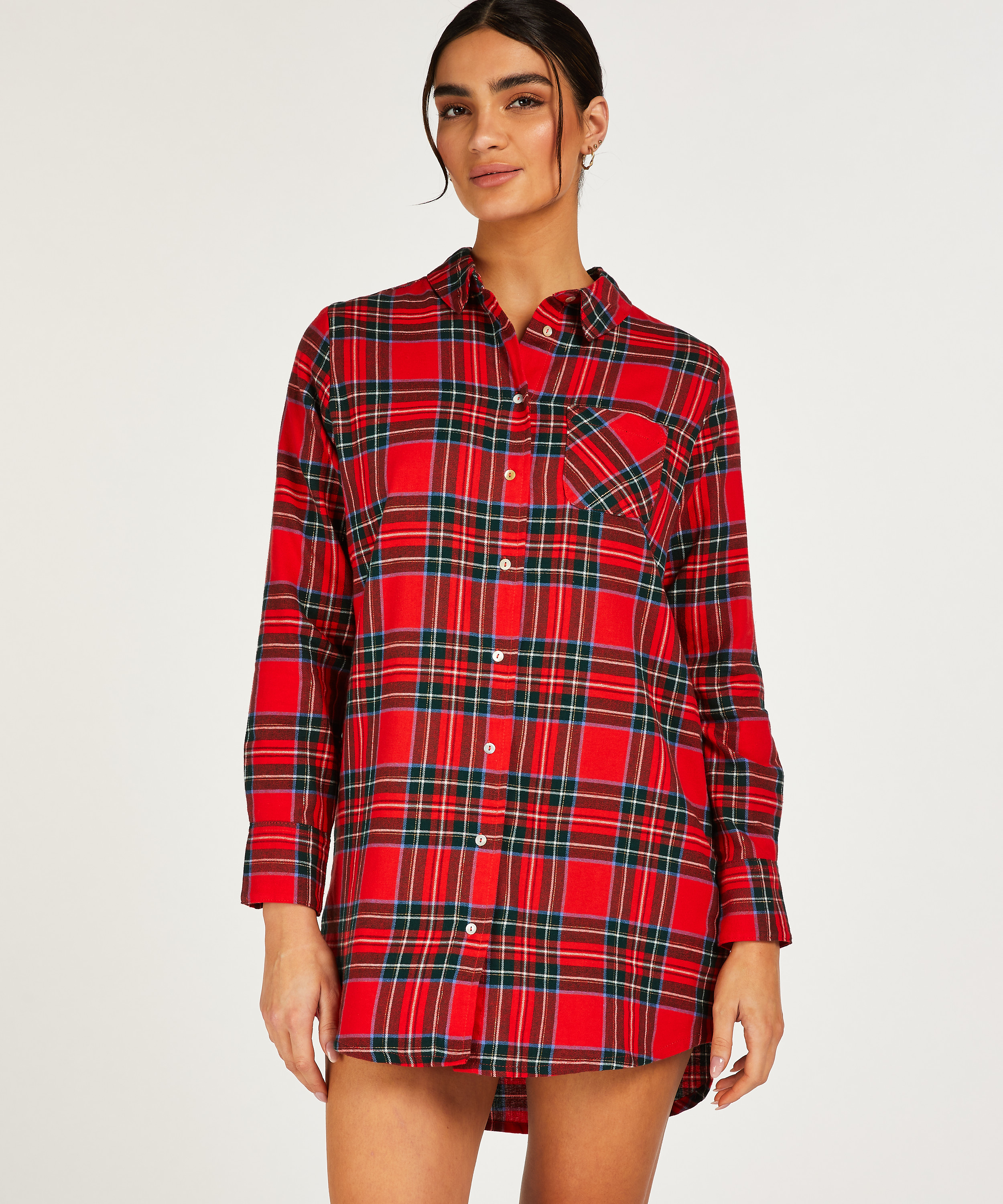 Menshirt nightshirt Jersey, Red, main