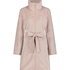 Zip Fleece Bathrobe, Pink