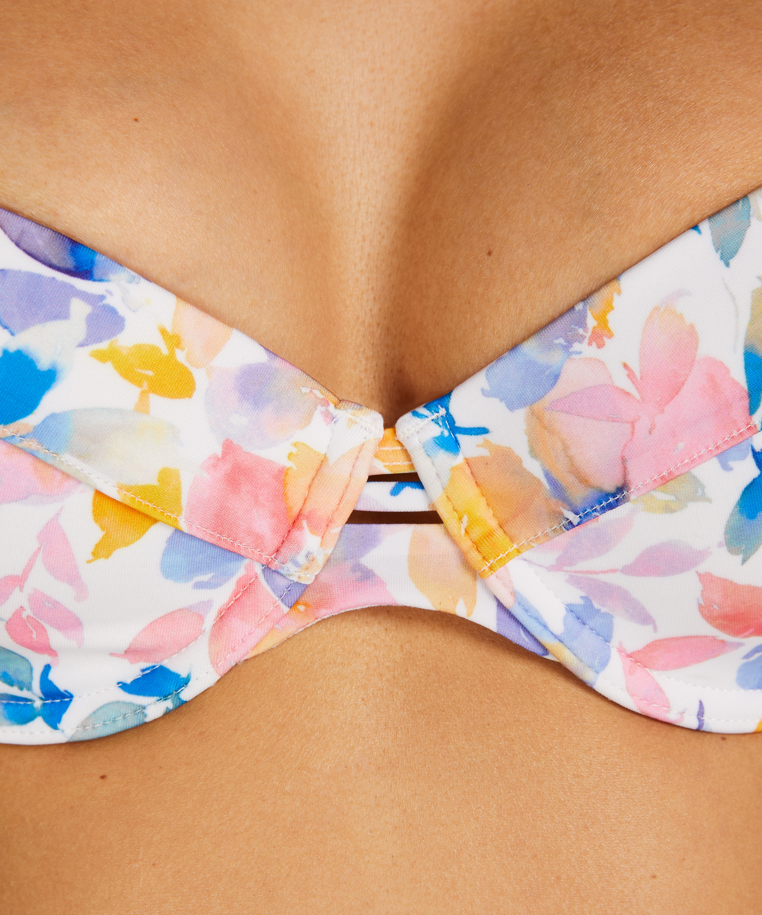 Palma Padded Underwired Bikini Top, White, main