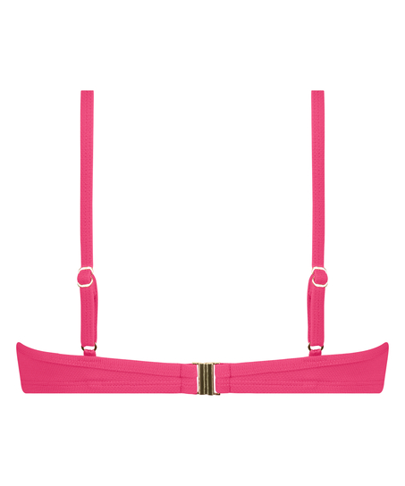 Scallop padded underwired bikini-top, Pink