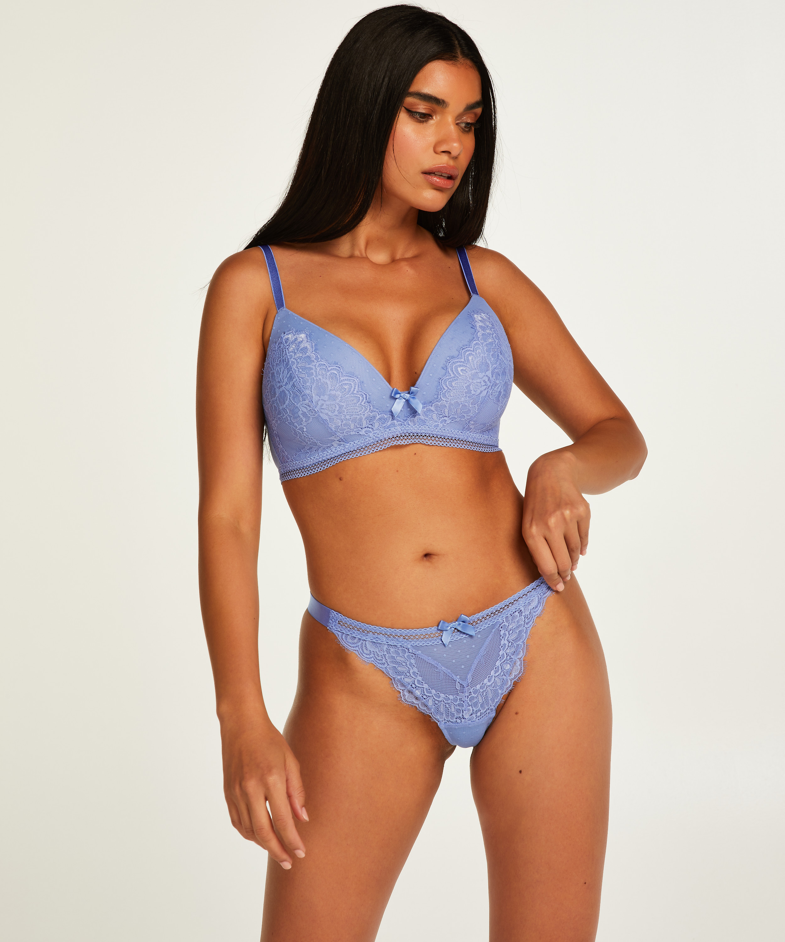 Bessie Padded Non-Wired Bra, Blue, main
