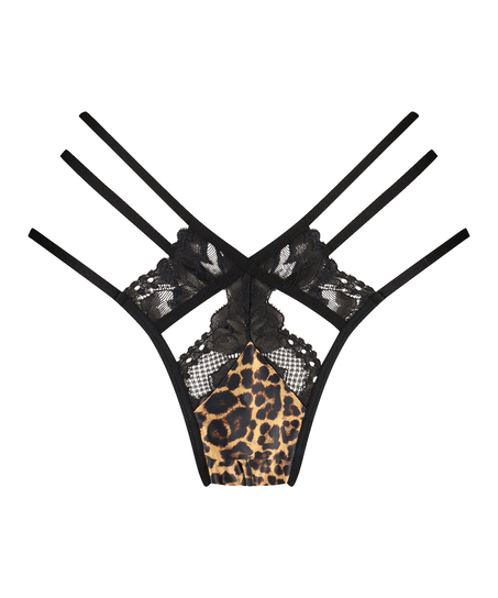 Ellie Open Crotch Brazilian, Black