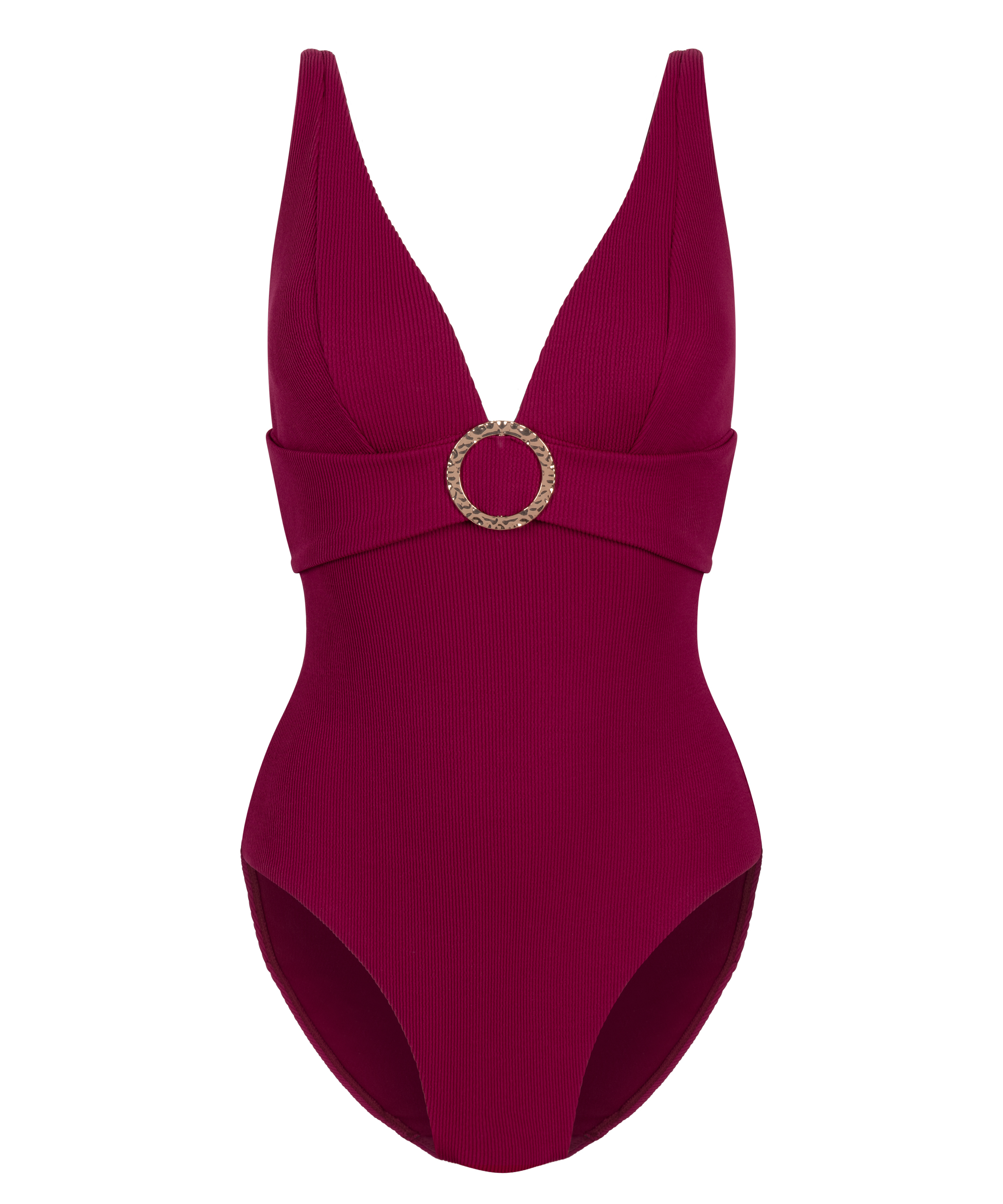 Crinkle Ring Bathingsuit, Red, main