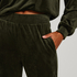 Petite Velours Jogging Pants, Green