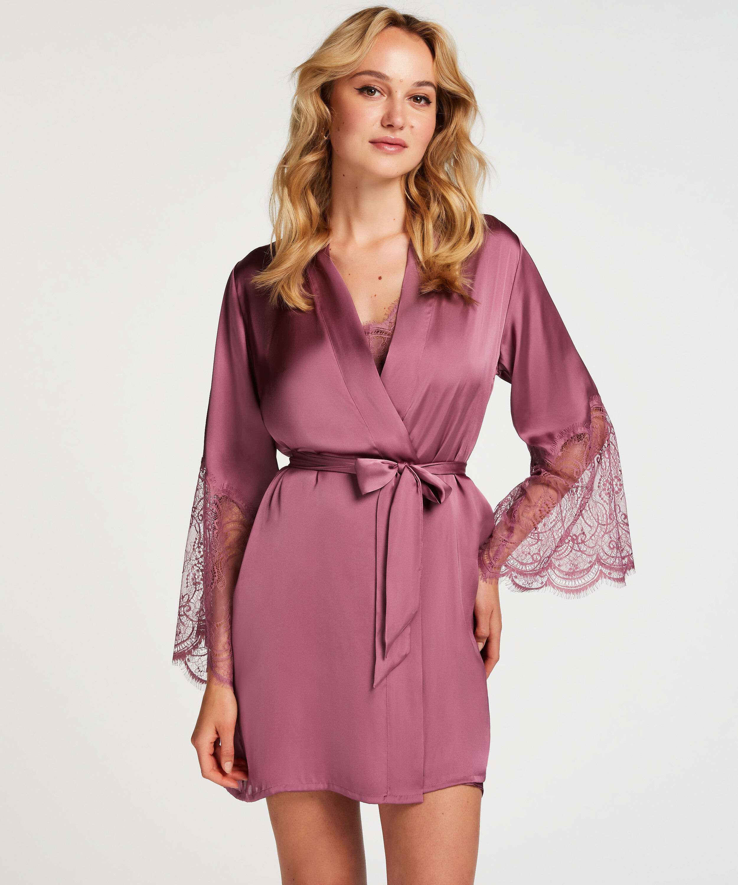 Satin Kimono, Purple