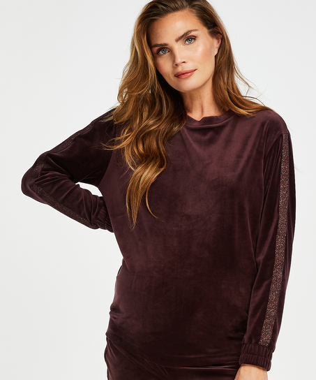 Velvet Shimmer maternity top, Purple