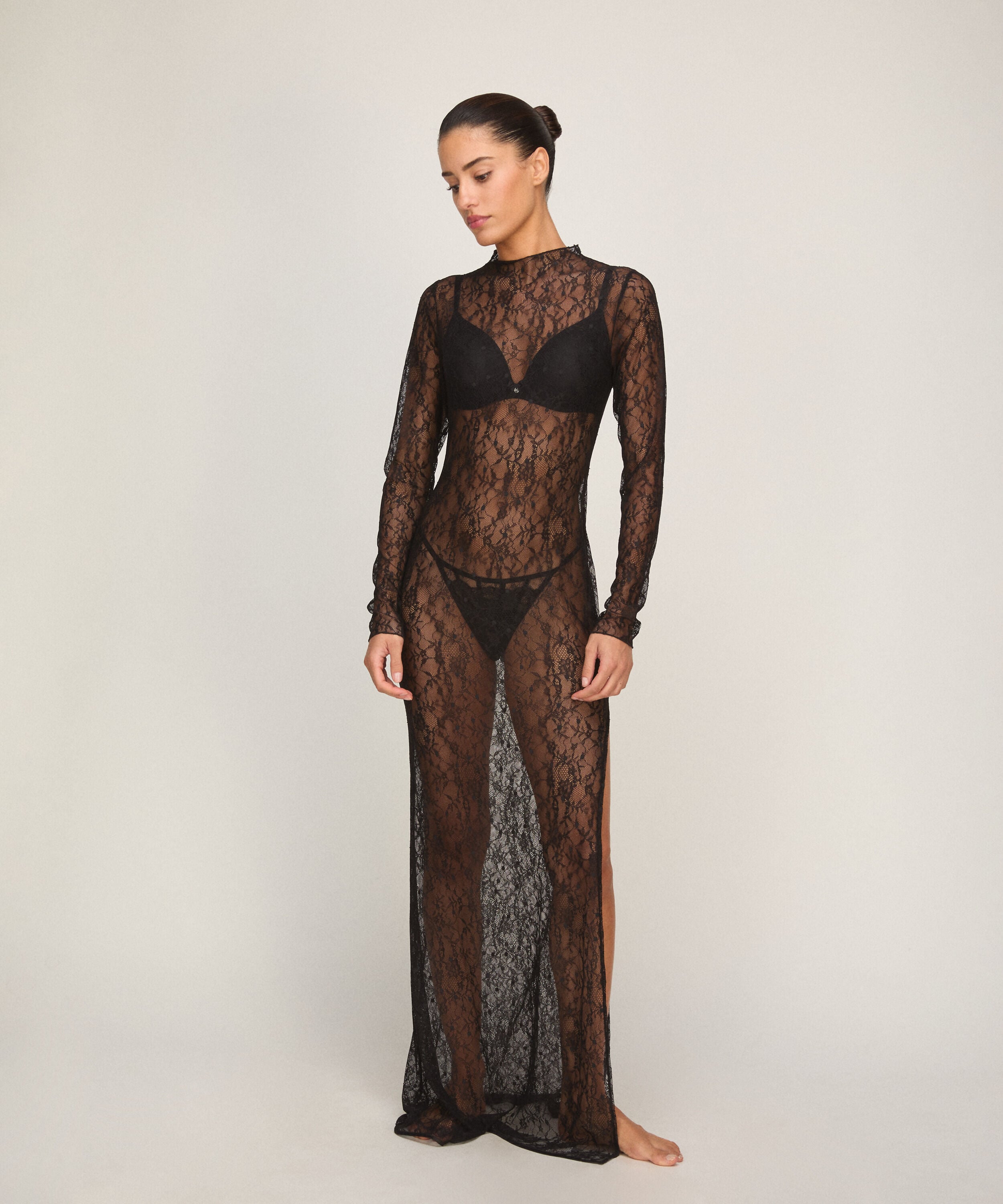 Slipdress Allover Lace, Black Slipdress Allover Lace, Black