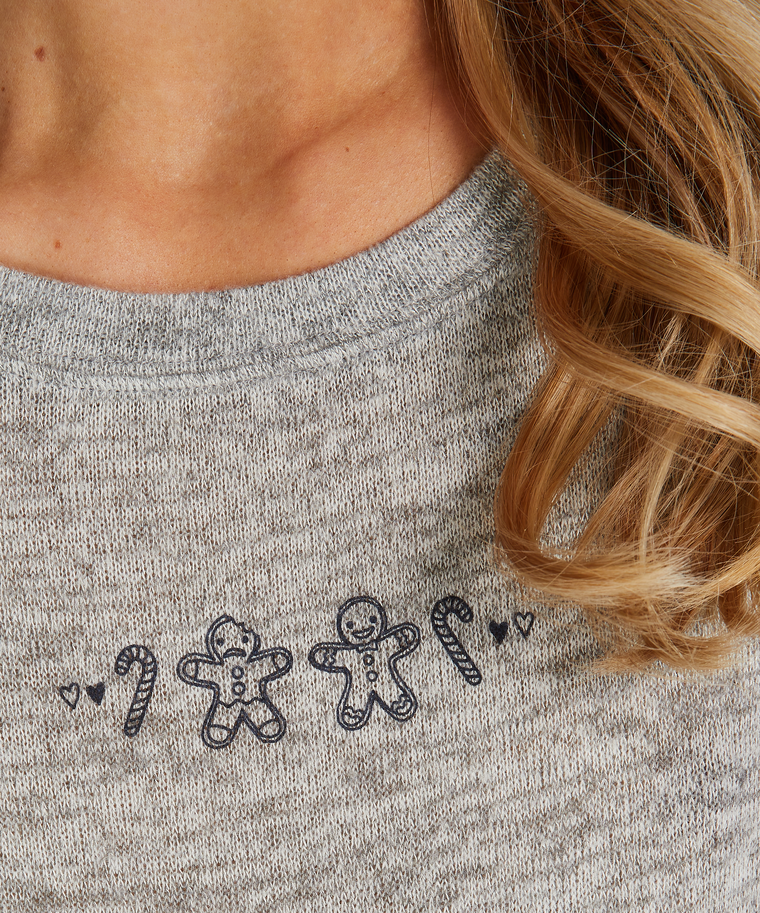 Long jersey pyjama set Gift Set, Grey, main