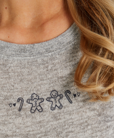 Long jersey pyjama set Gift Set, Grey