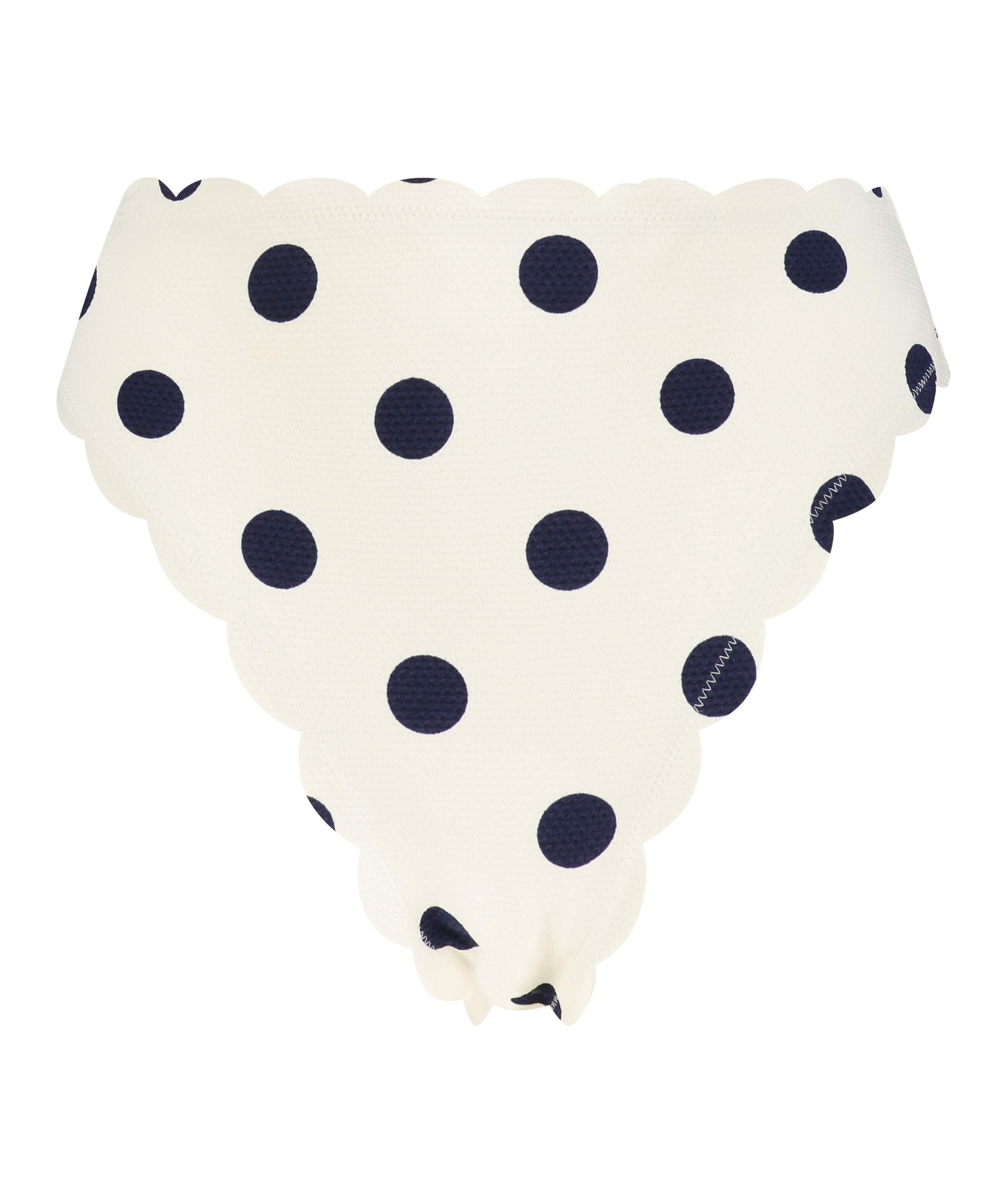 Scallop high-cut bikini bottoms, White, main