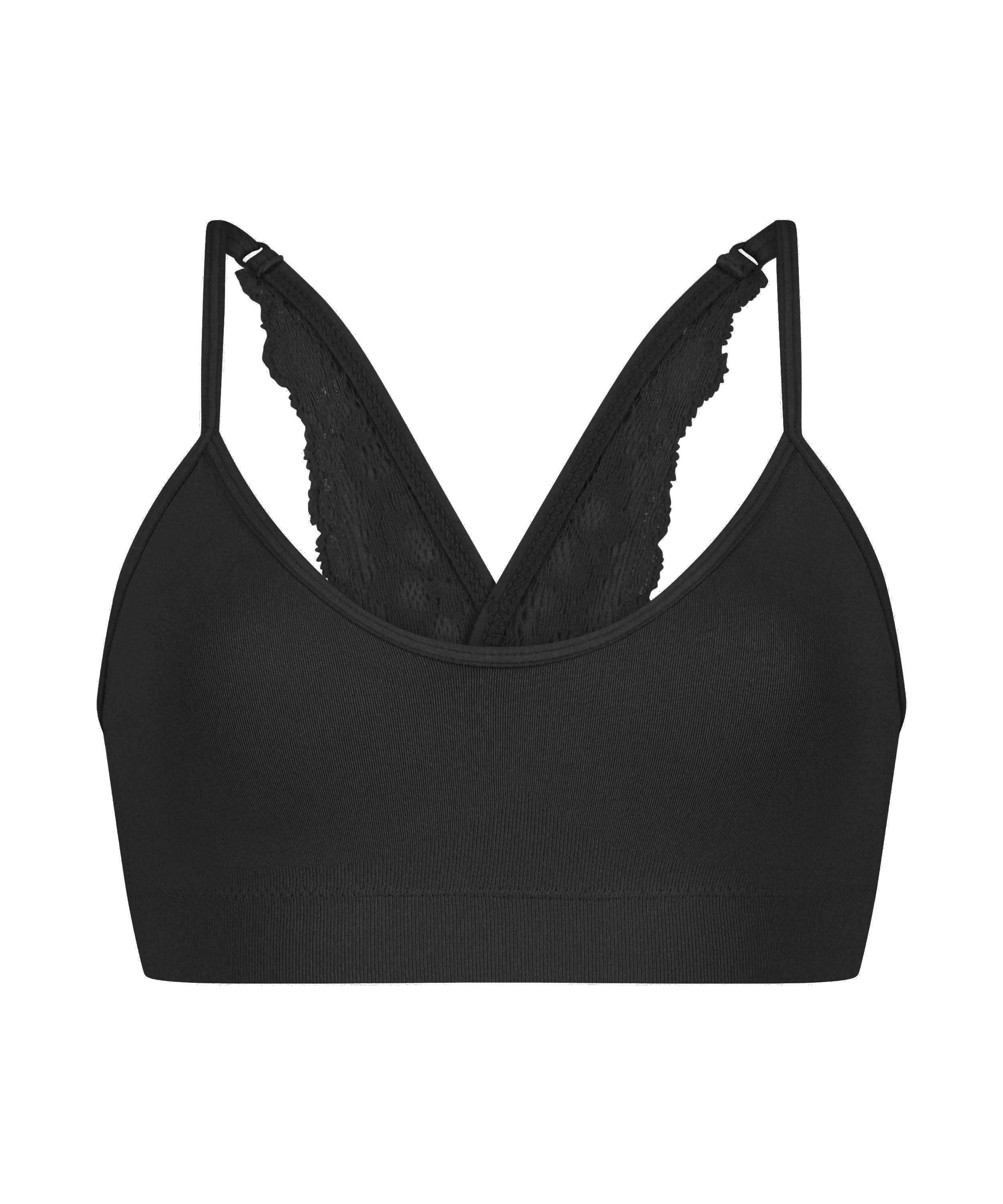 Marine Seamless Bralette, Black, main