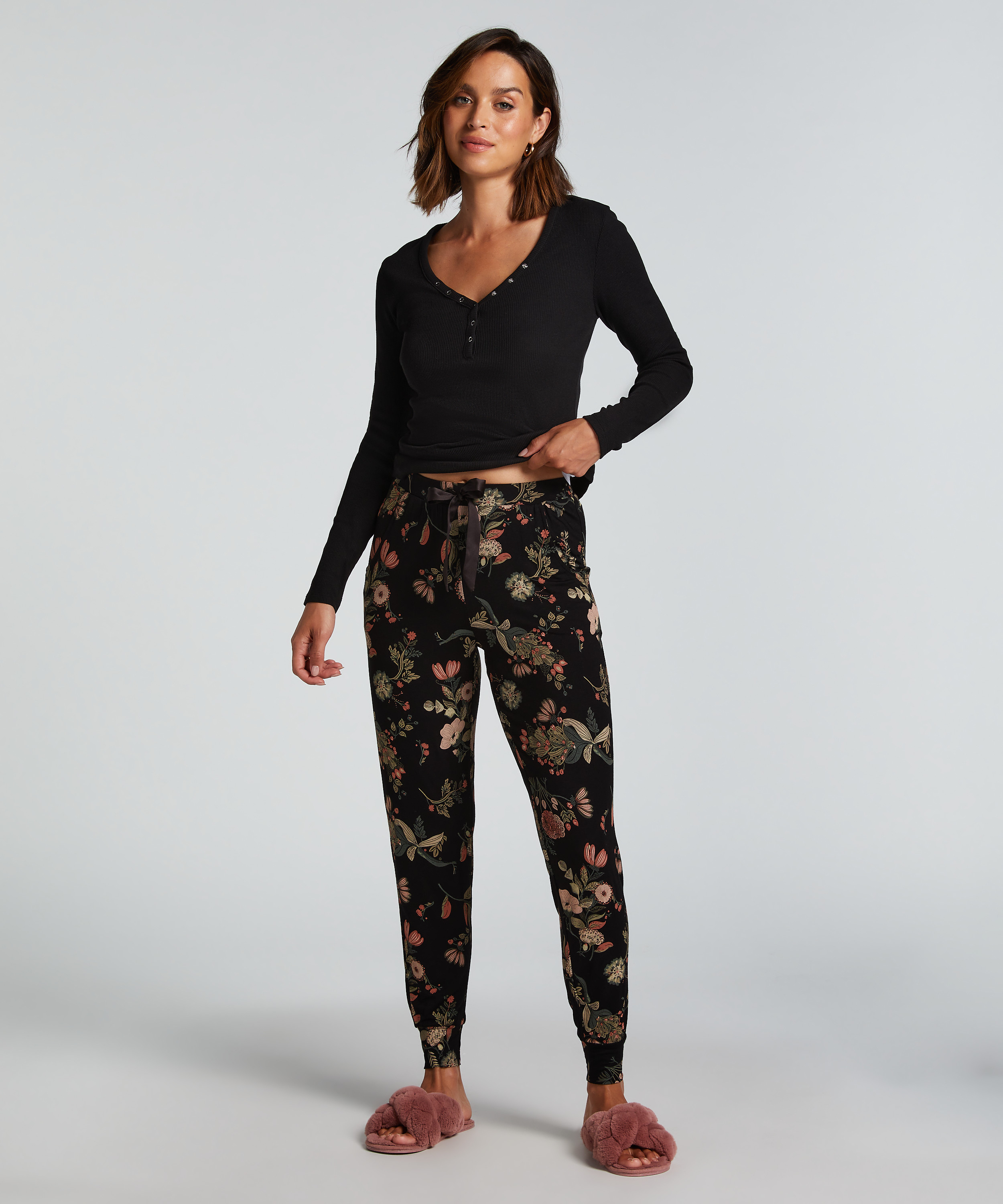 Tall Pyjama Pants, Black, main
