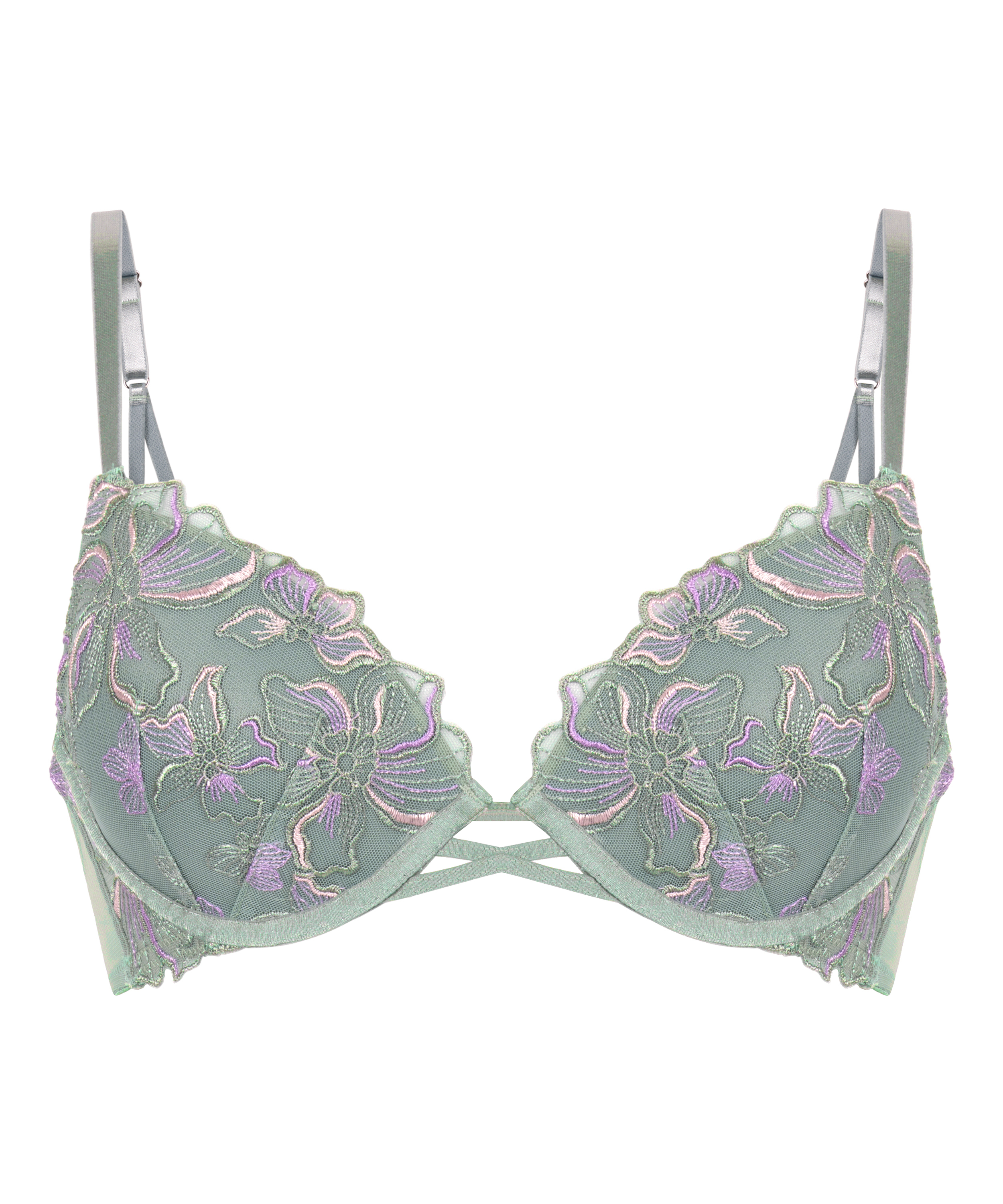 Lauren Padded Underwired Bra, Green, main