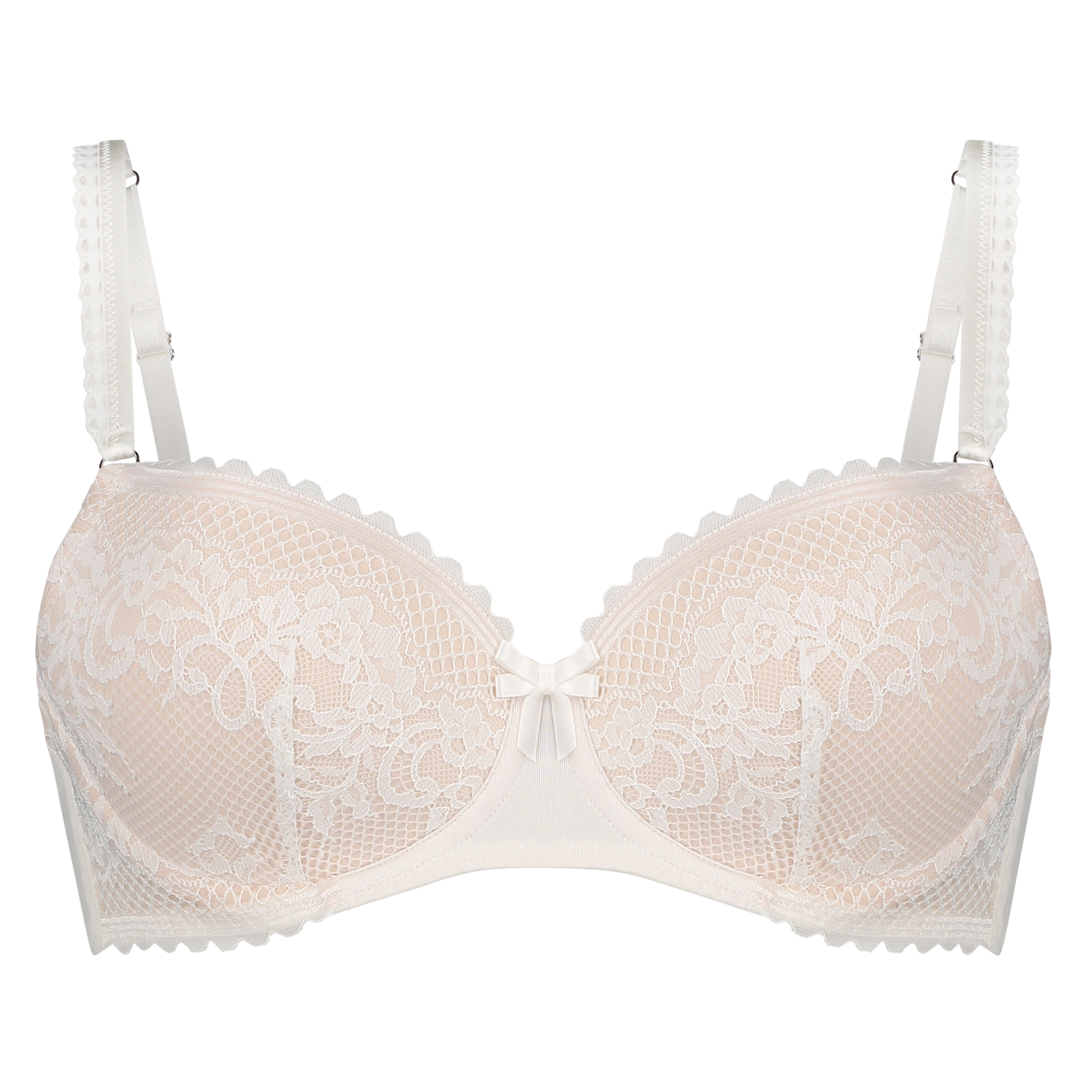 Malika Padded Underwired Bra, White, main