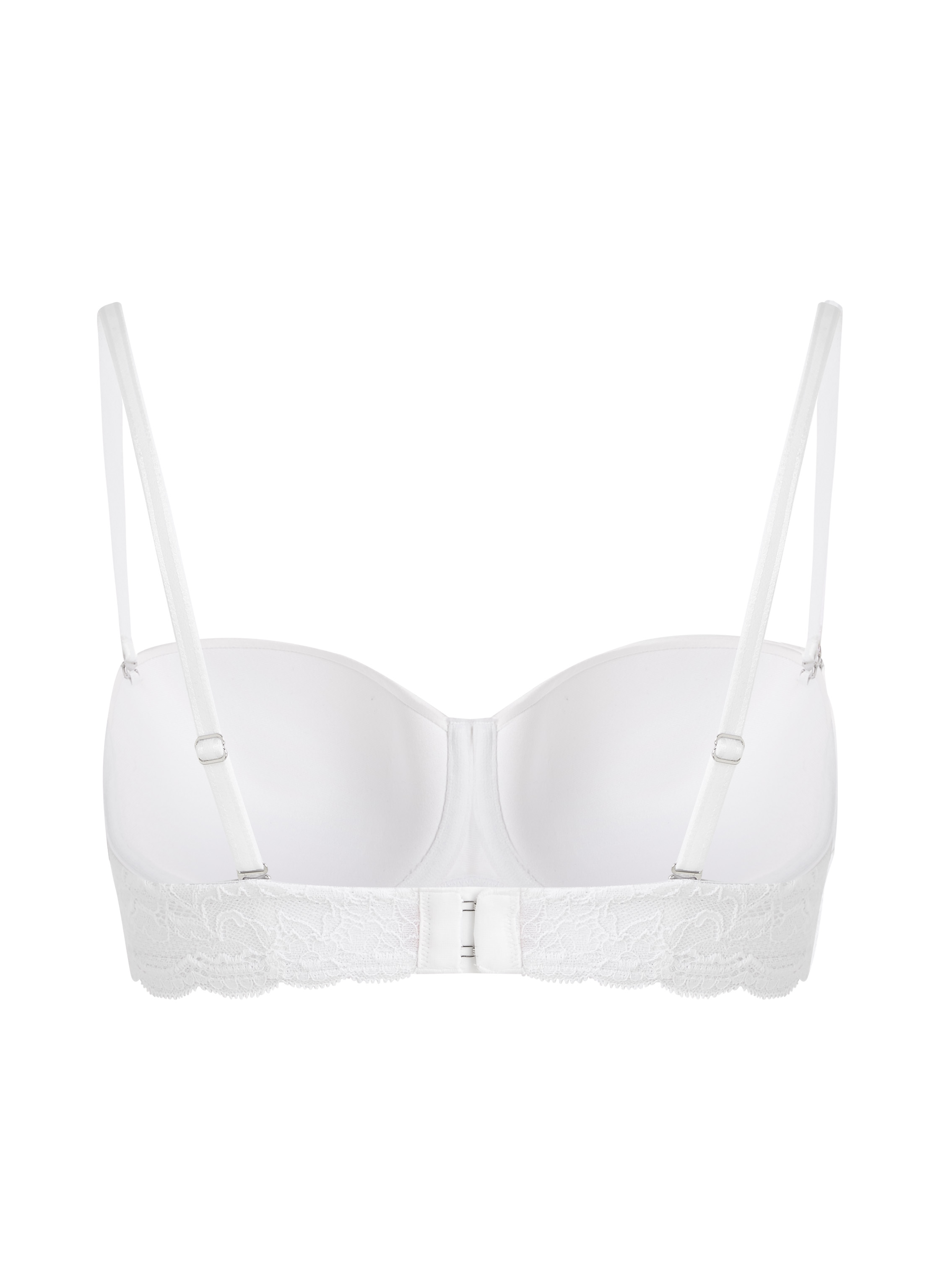 Angie Padded Underwired Strapless Bra, White, main