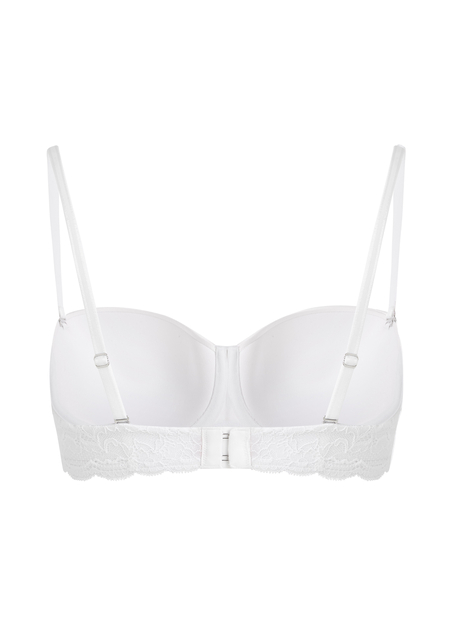 Angie Padded Underwired Strapless Bra, White