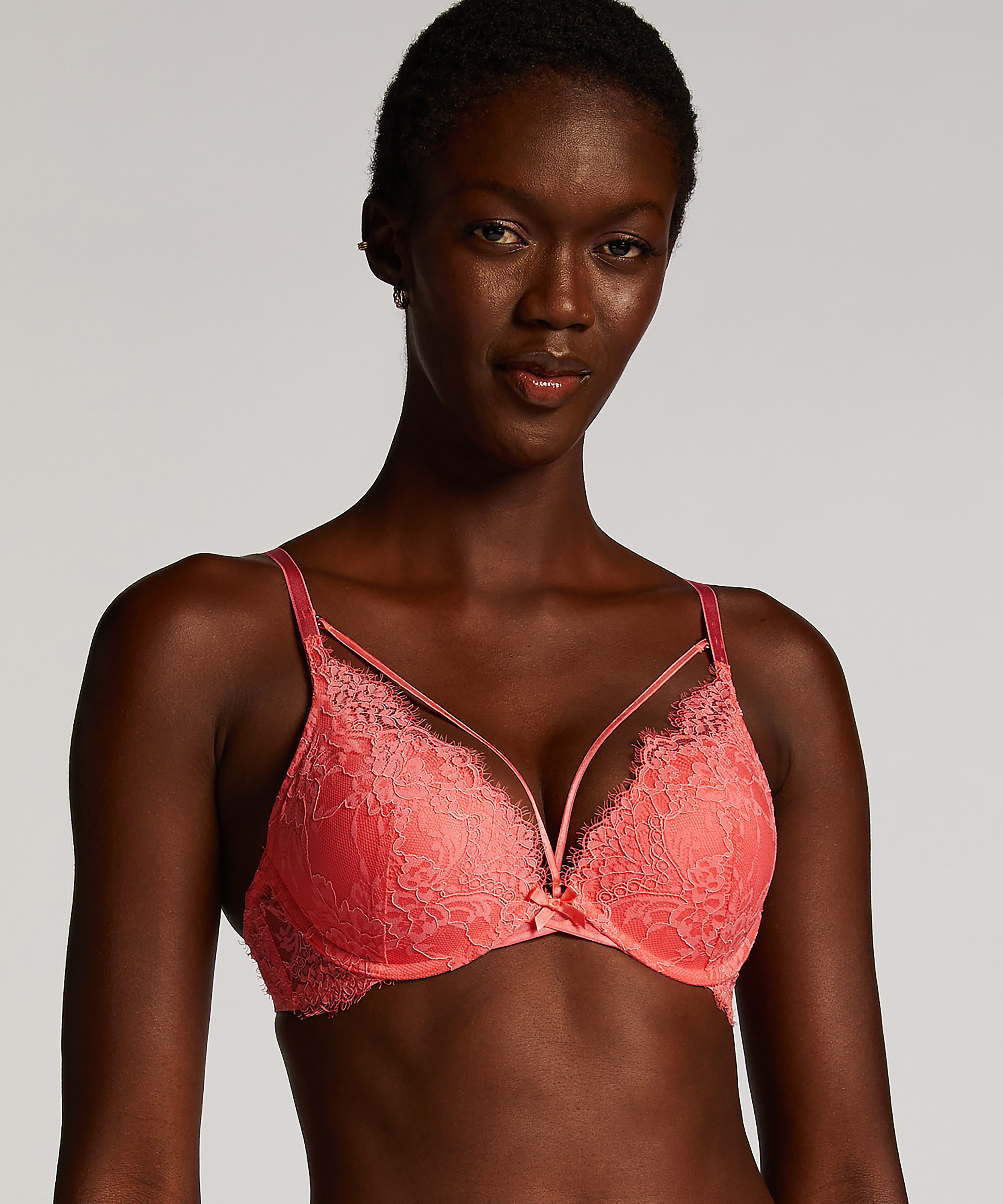 Arabella Padded Push-Up Underwired Bra, Pink, main