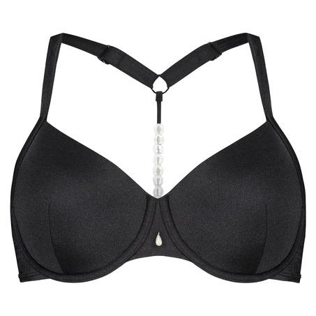 Cannes Padded Underwired Bikini Top Vivian Hoorn, Black