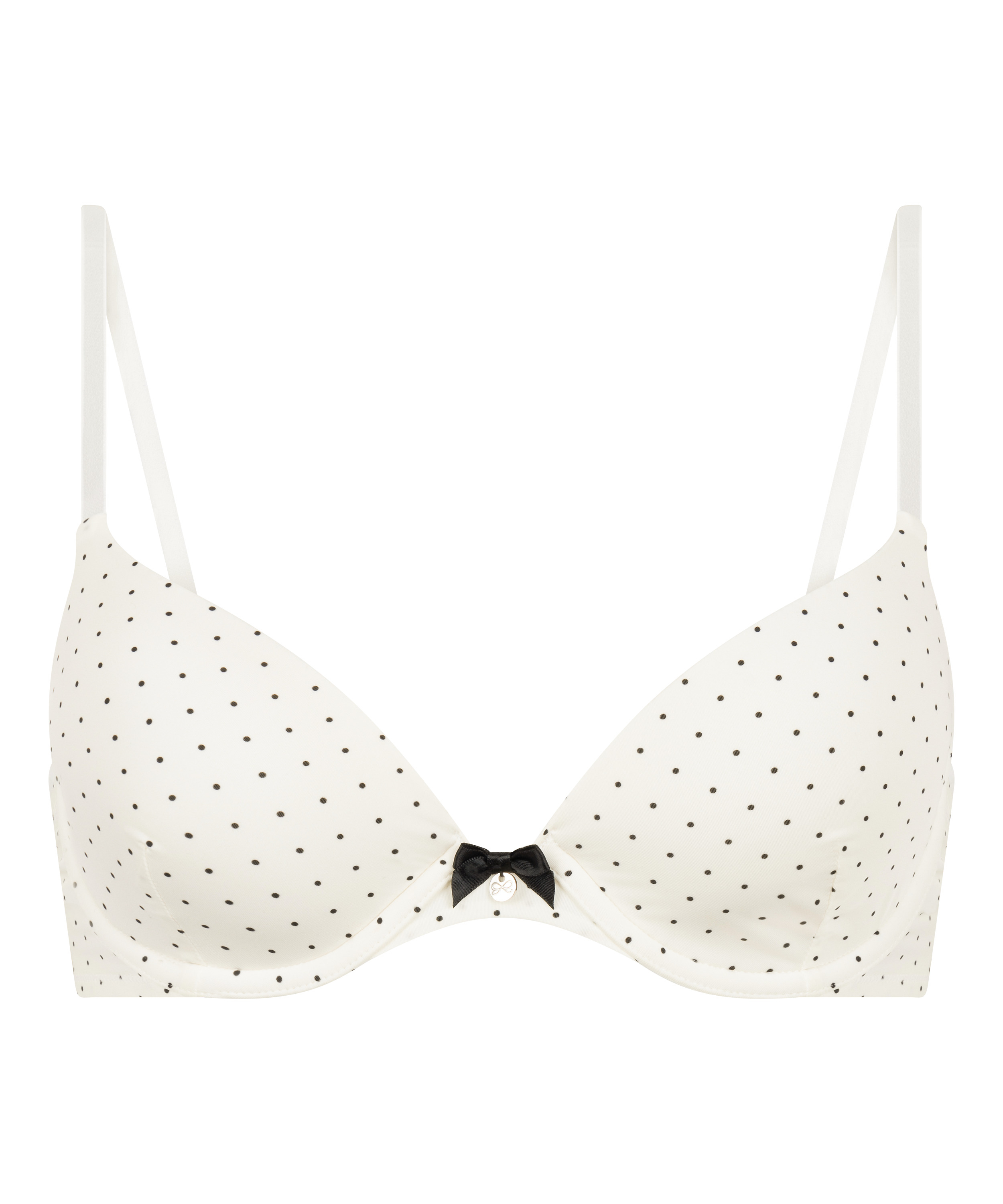 Plunge Padded Underwired Bra, White, main