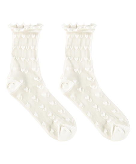 1 pair of Fashion socks, White