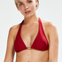 Pagoda triangle bikini top, Red