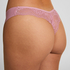 Lace Back Invisible Thong, Pink
